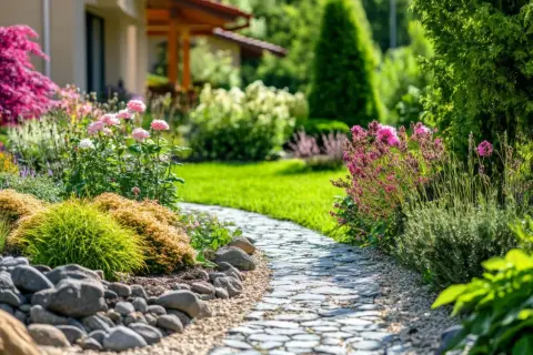 Blumenpracht und Kiesweg: Tolle vorgarten ideen für ein idyllisches Zuhause.